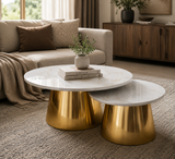 Linea MS PVD Coffee Table with Ceramic Top