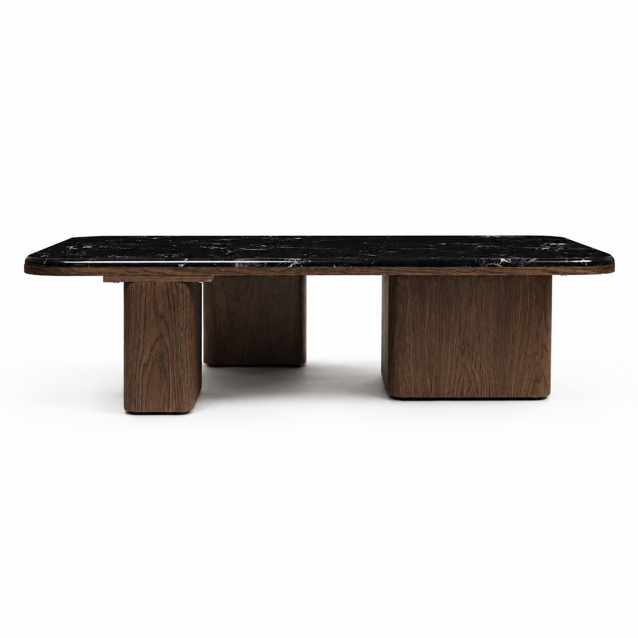 Lakesona Sherwin Rectangular Black Marble Coffee Table