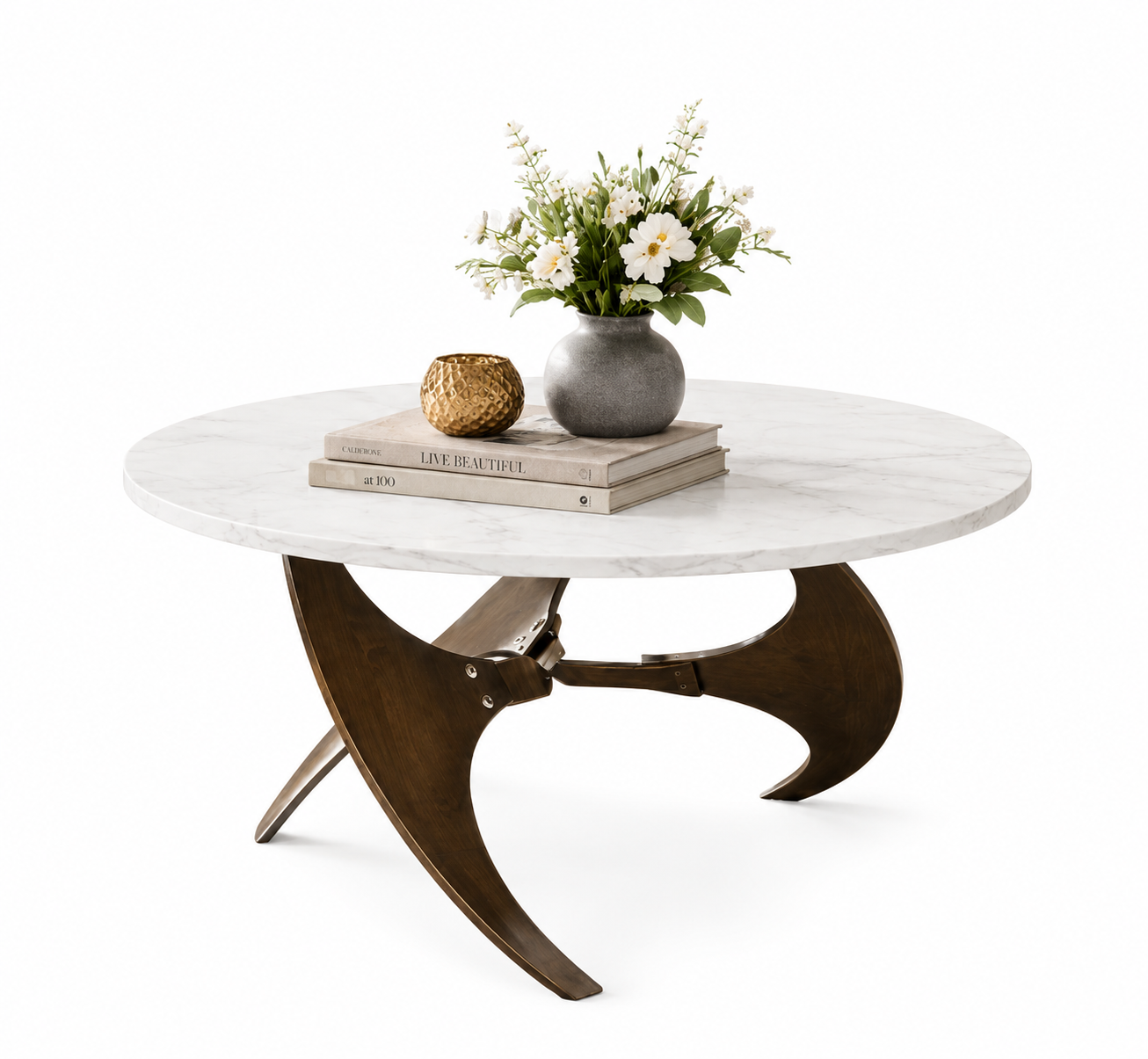 Marlow MS PVD Accent Table with Ceramic Top