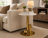 Piero SS PVD Accent Table with Ceramic Top