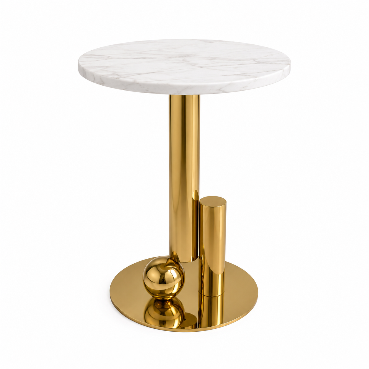 Piero SS PVD Accent Table with Ceramic Top