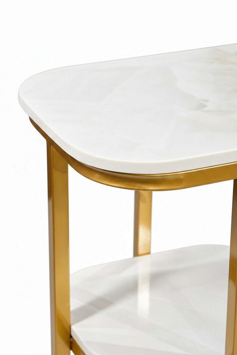 Cairn MS PVD Accent Table with Ceramic Top