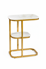 Cairn MS PVD Accent Table with Ceramic Top