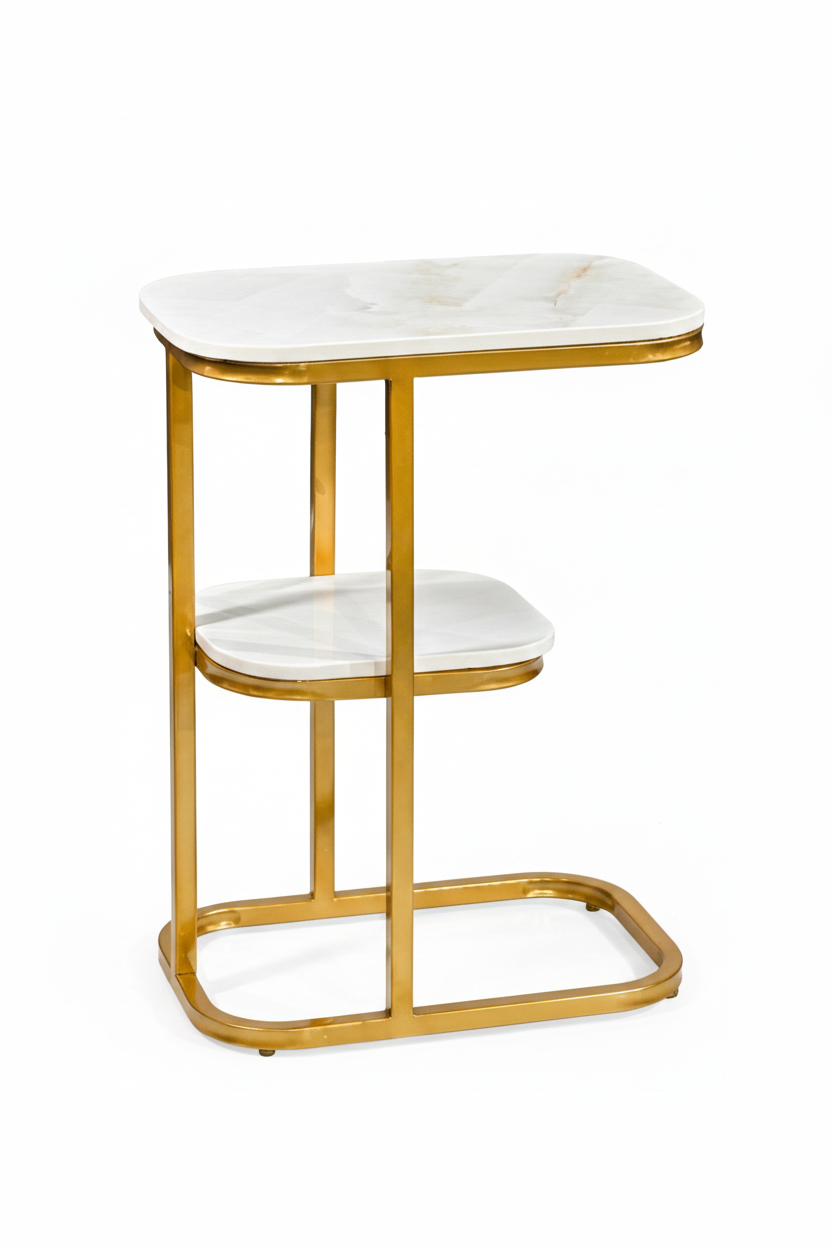 Cairn MS PVD Accent Table with Ceramic Top