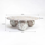 Bejoy Butterscotch Marble Round Coffee Table
