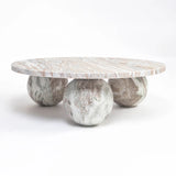 Bejoy Butterscotch Marble Round Coffee Table