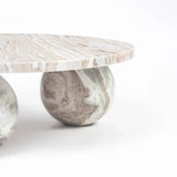 Bejoy Butterscotch Marble Round Coffee Table