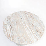 Bejoy Butterscotch Marble Round Coffee Table