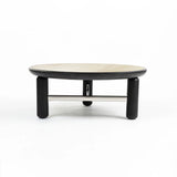 Bette Ceramic Round Coffee Table with Metal Base - Large