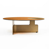 Bonita Glass Coffee Table with Metal Base - Large