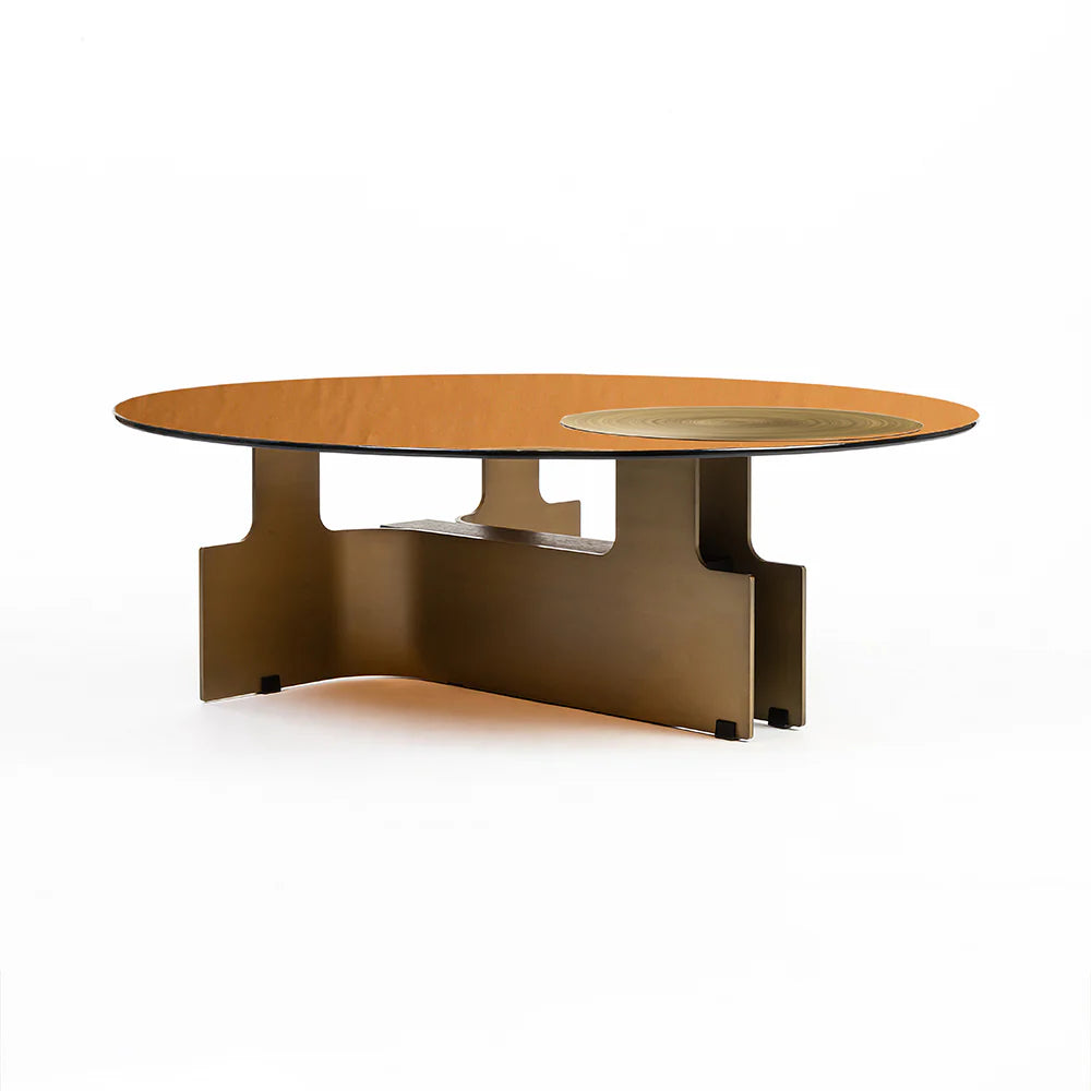 Bonita Glass Coffee Table with Metal Base - Large