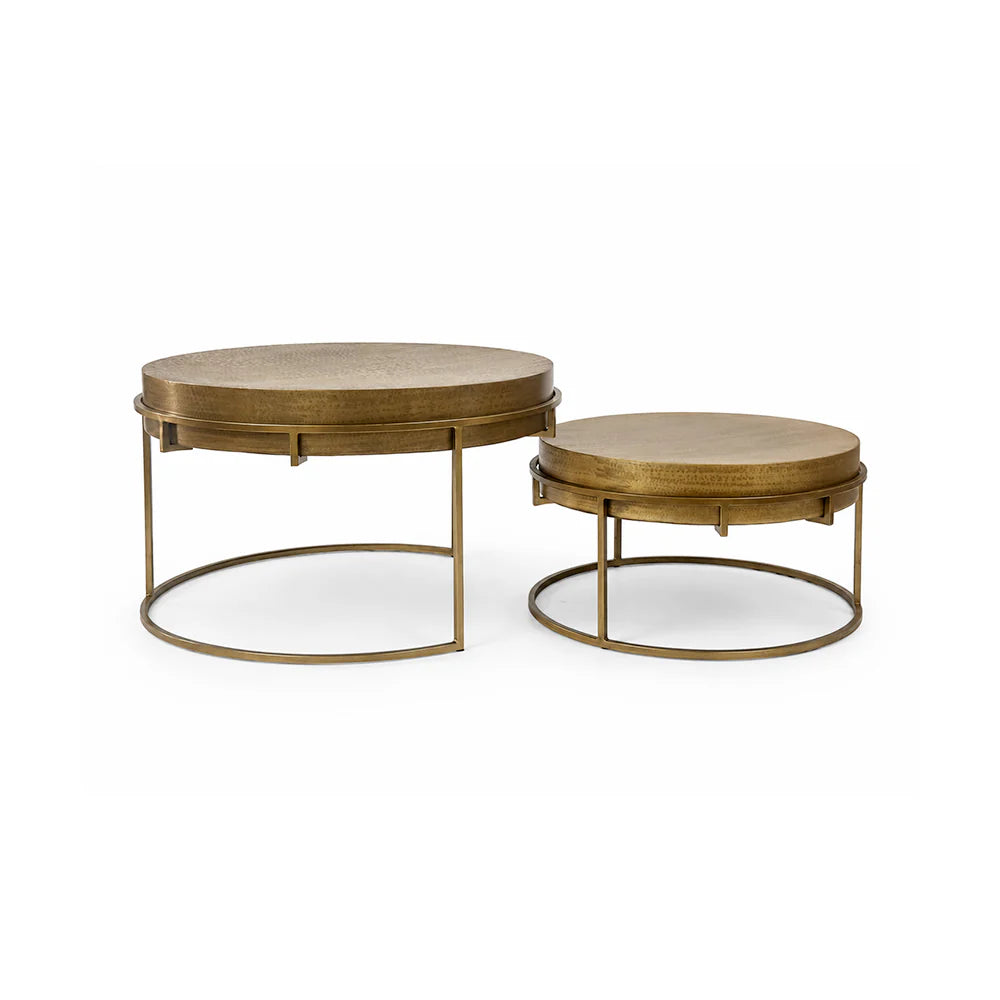 Tinashe Aluminum Coffee Table Set of 2