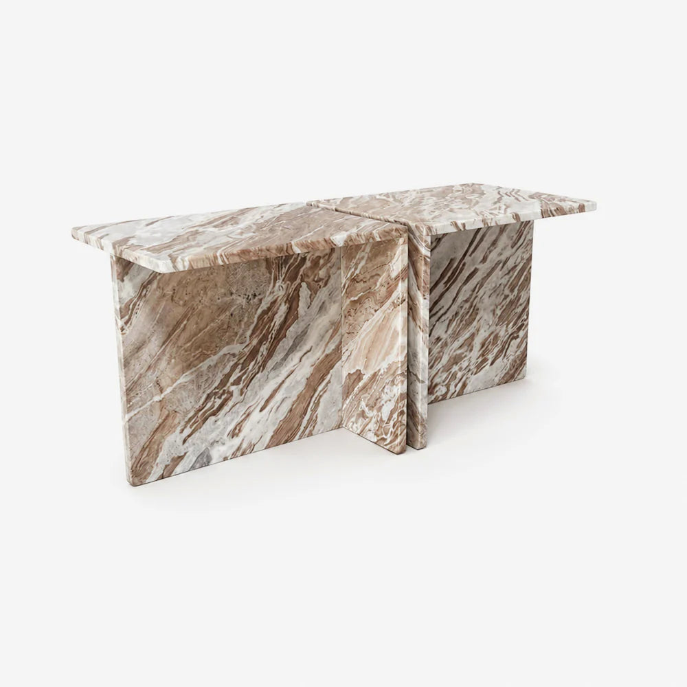 Faris Sawar Marble Coffee Table Set of 2