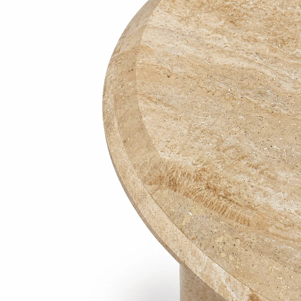 Elara Travertine Marble Coffee Table Set of 2