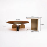 Bonita Glass Coffee Table with Metal Base Set of 2
