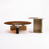 Bonita Glass Coffee Table with Metal Base Set of 2