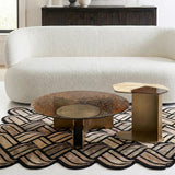 Bonita Glass Coffee Table with Metal Base Set of 2