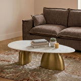 Arlo Aluminum Coffee Table with Marble
