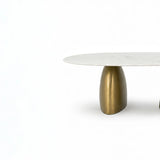 Arlo Aluminum Coffee Table with Marble