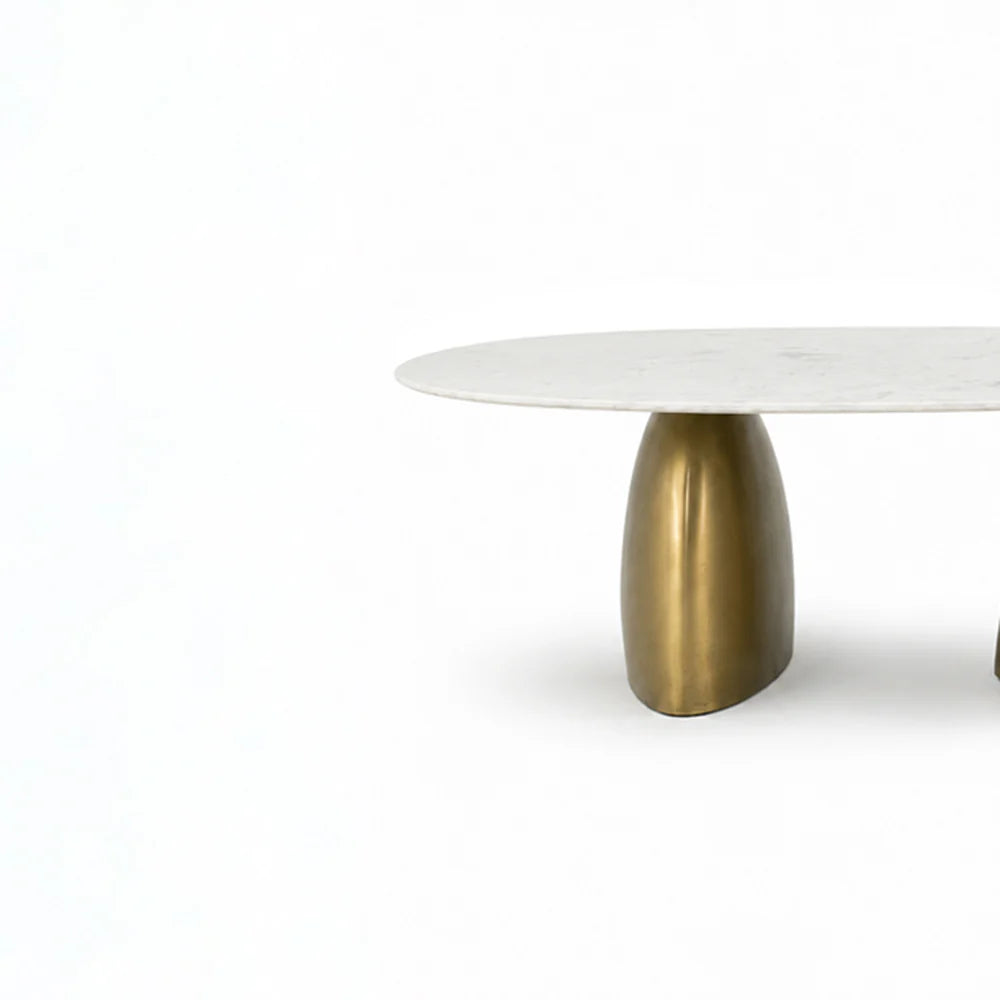 Arlo Aluminum Coffee Table with Marble