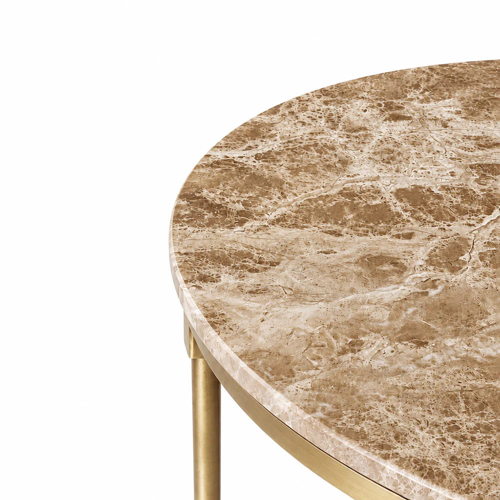 Emie Marble Coffee Table Set of 2