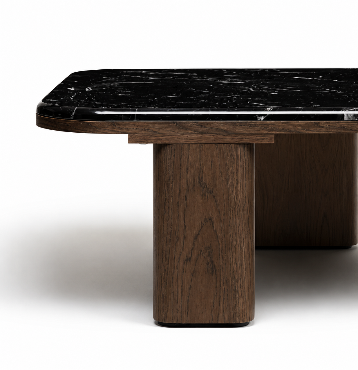 Lakesona Sherwin Rectangular Black Marble Coffee Table