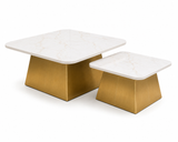 Marble Top Coffee Table Set