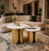 Strata MS PVD Coffee Table with Ceramic Top