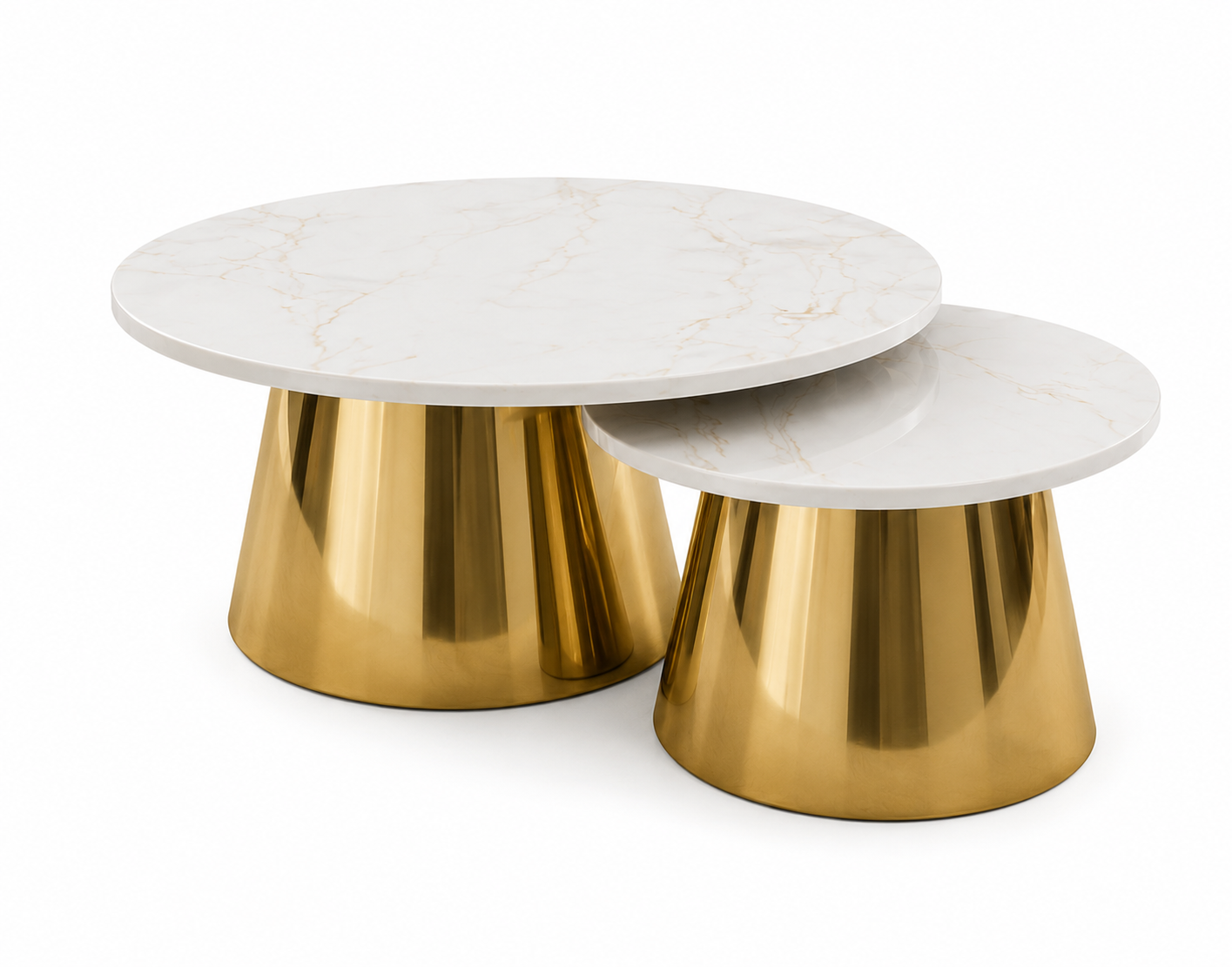 Linea MS PVD Coffee Table with Ceramic Top