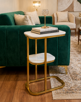 Cairn MS PVD Accent Table with Ceramic Top