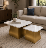 Marble Top Coffee Table Set