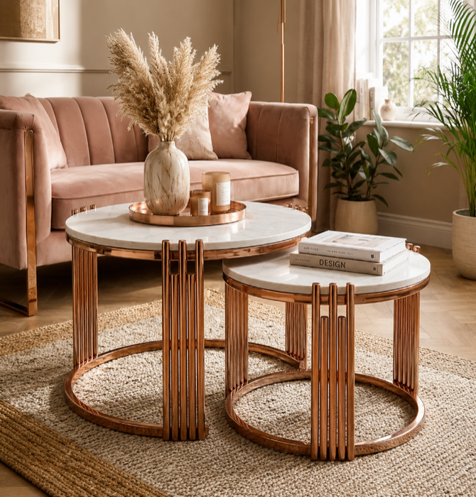 Meridian MS PVD Coffee Table with Ceramic Top