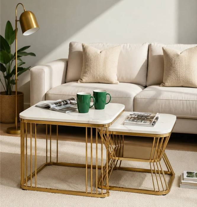 Volta MS PVD Coffee Table with Ceramic Top